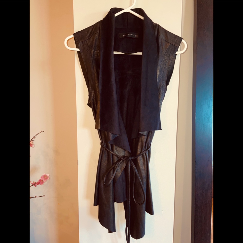ASYMMETRICAL VEGAN SUEDE WRAP